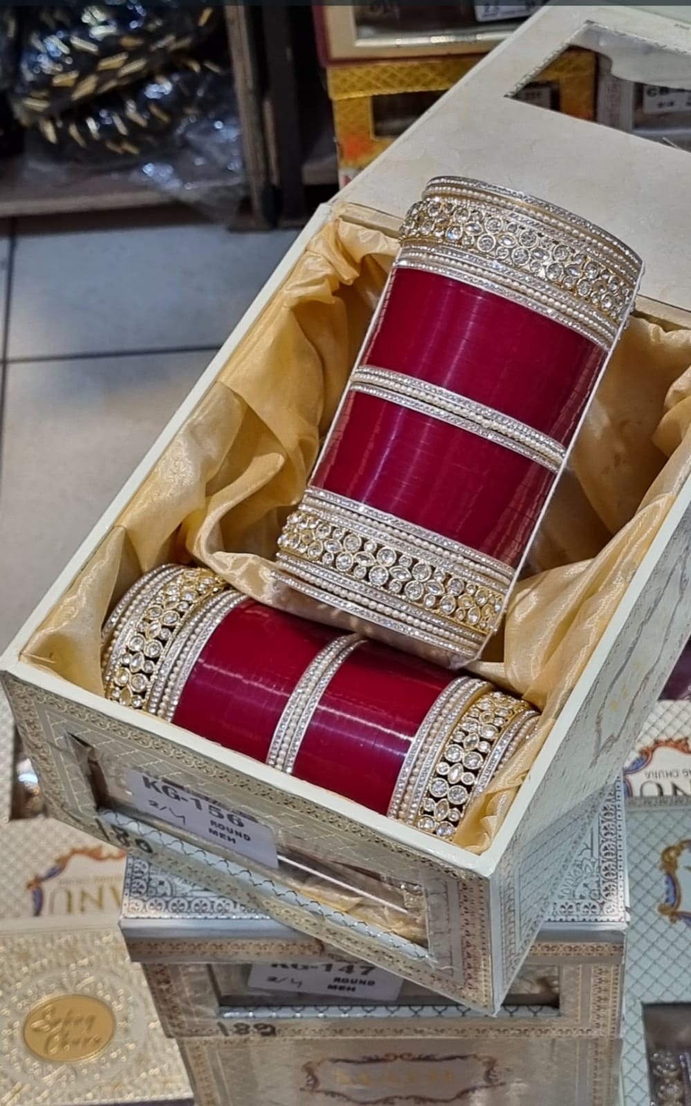 Beautiful designer Chura bridal bangles set