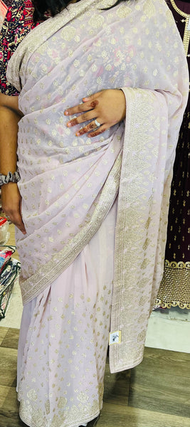 Beautiful designer embroidery saree