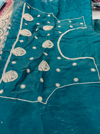 Beautiful designer fully embroidered Jimmy Choo saree