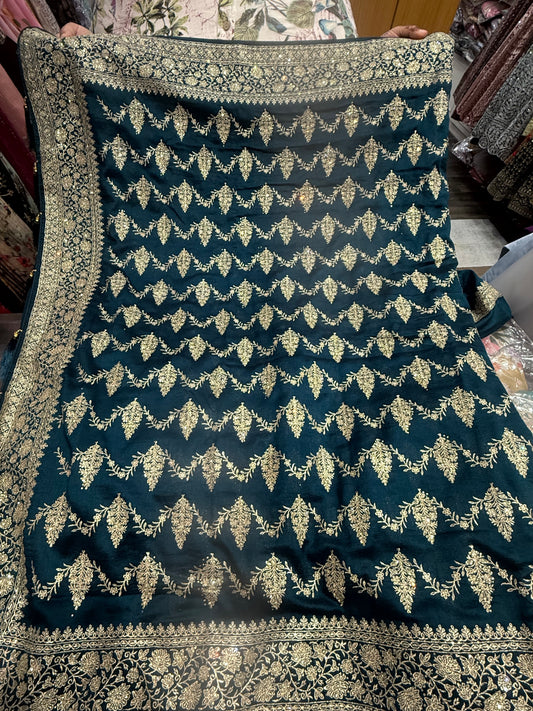 Beautiful designer fully embroidery saree