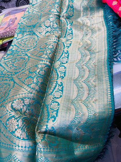 Beautiful designer box silk saree