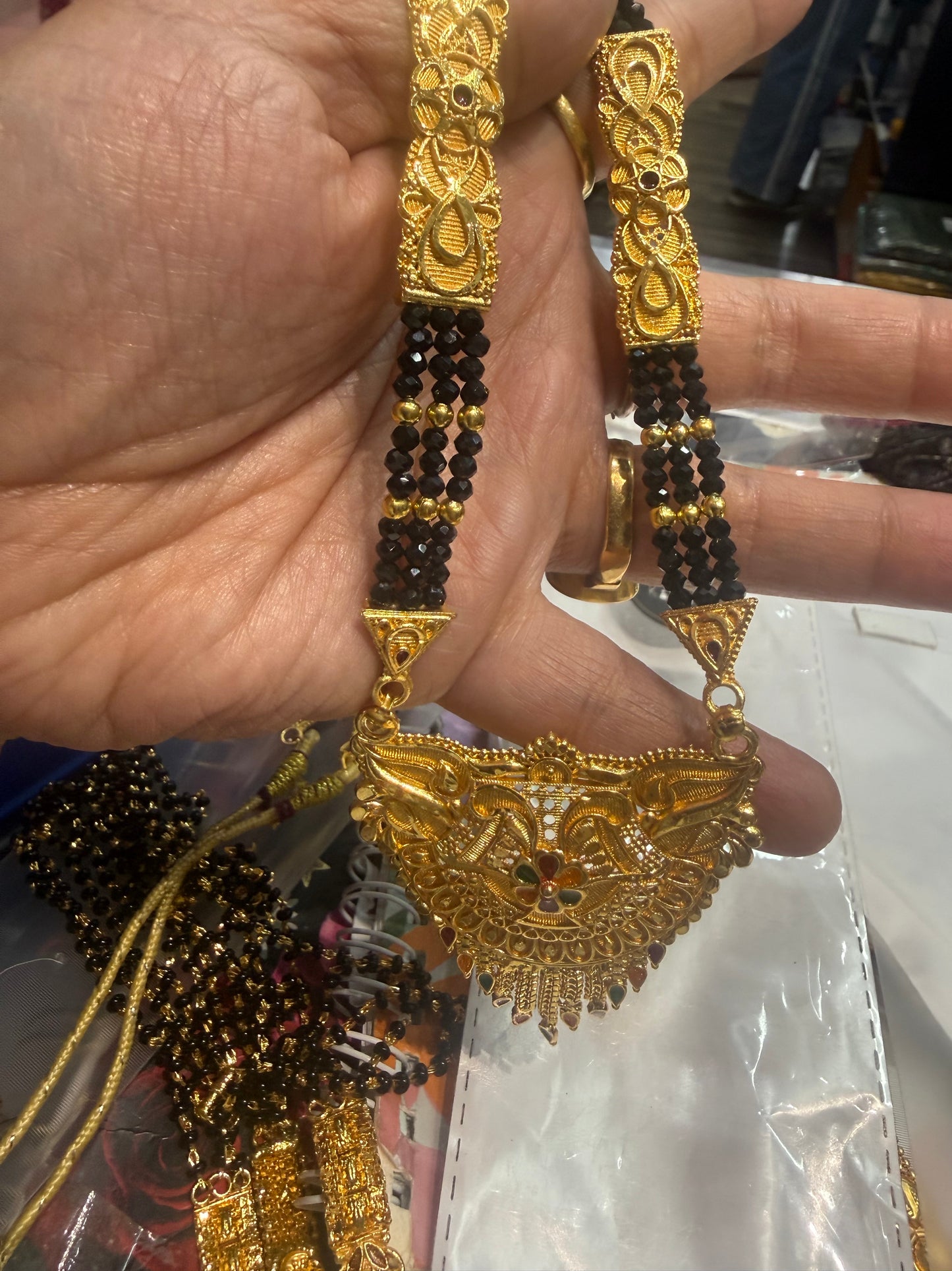 Beautiful designer gold plated mangalsutra