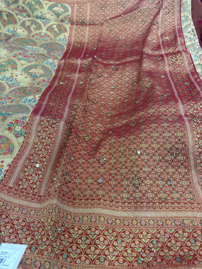Beautiful designer pure silk saree