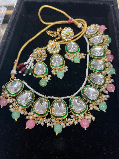 Beautiful designer kundan necklace set