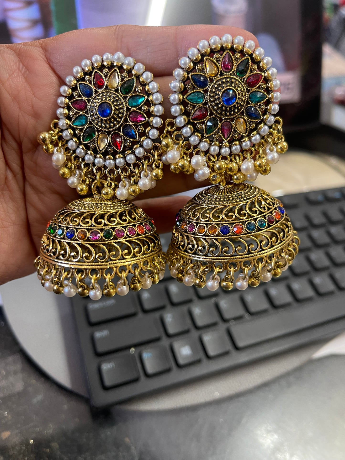 Beautiful designer oversize jhumka