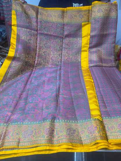 Beautiful designer temple silk saree
