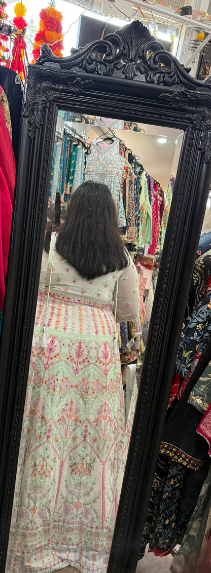 Beautiful designer long top lengha choli