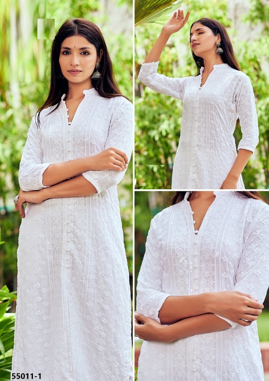 Beautiful designer lucknowi Embroidery Kurti