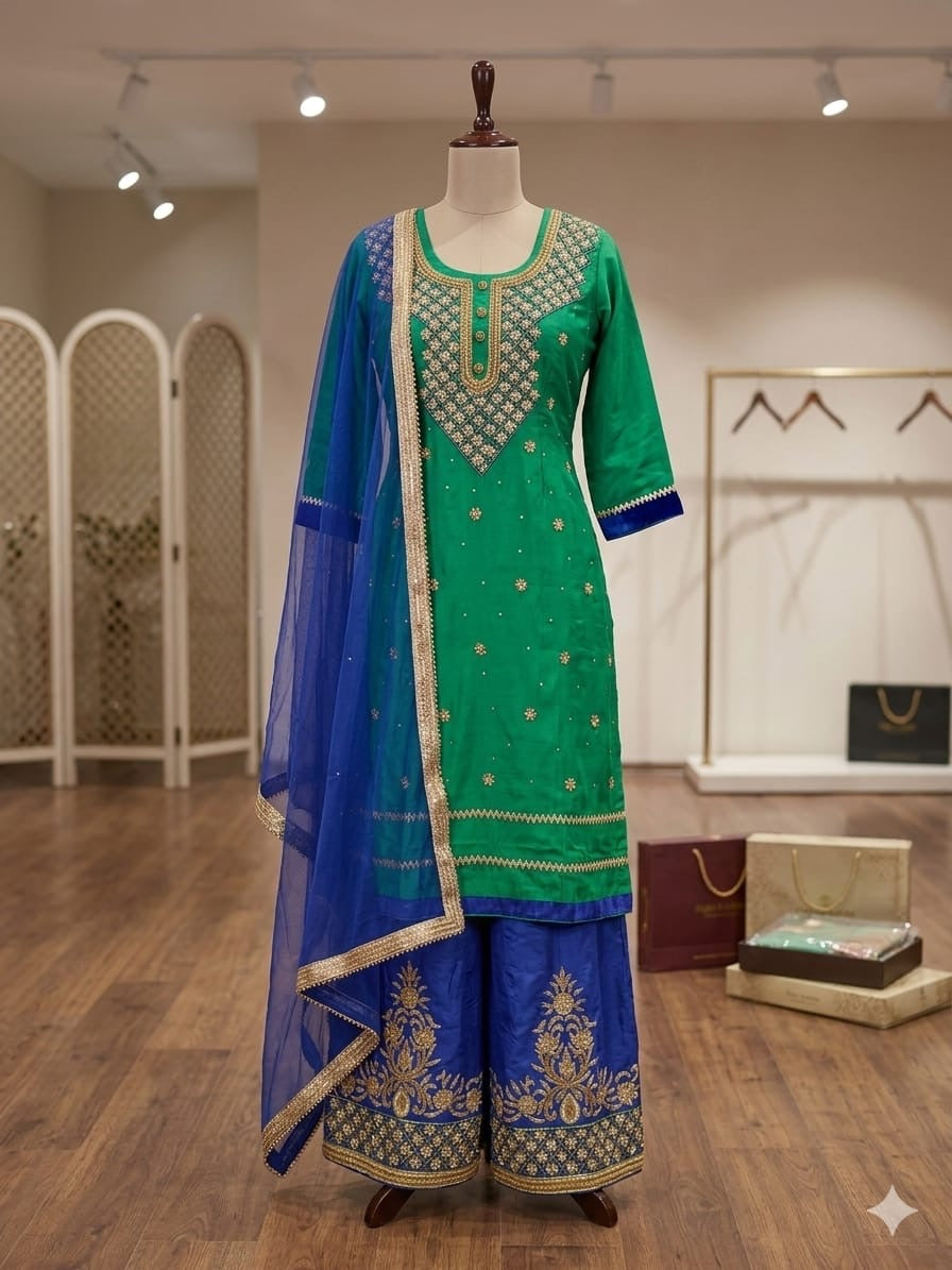 Beautiful designer plazo suit