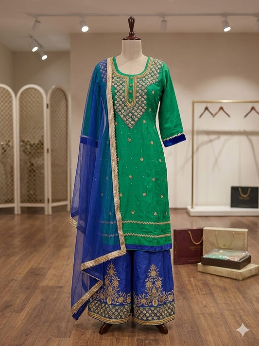 Beautiful designer plazo suit