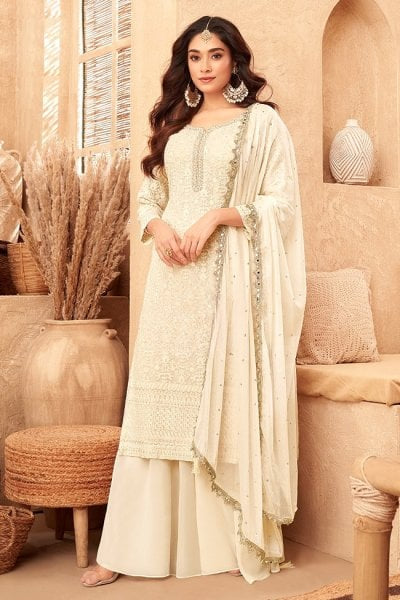 Beautiful designer lucknowi Embroidery plazo suit