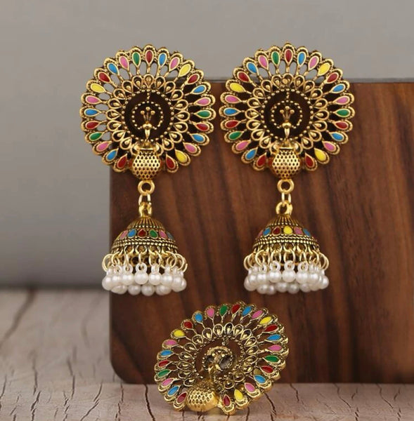 Beautiful designer earrings with ring combo