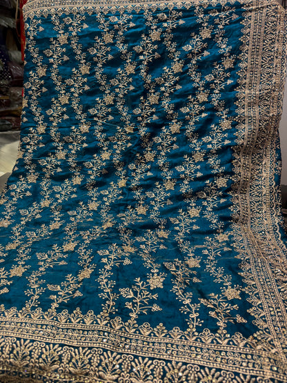 Beautiful designer fully embroidered Jimmy Choo saree