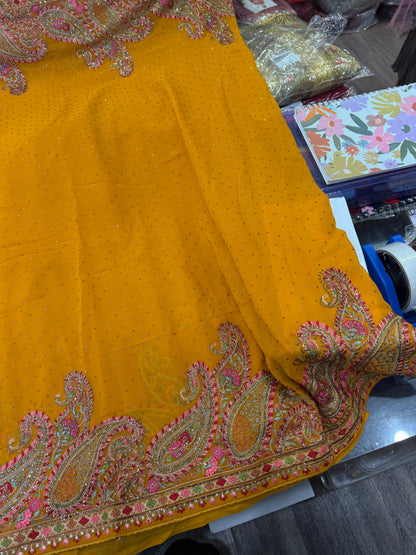 Beautiful designer Kashmiri embroidered saree