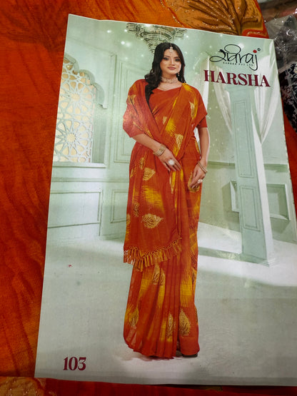 Beautiful designer geogrette saree