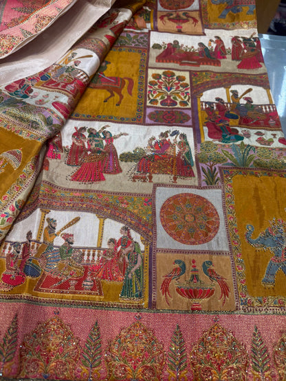 Beautiful designer Pure Kanni Silk Woven Sarees with Sabysachi Border