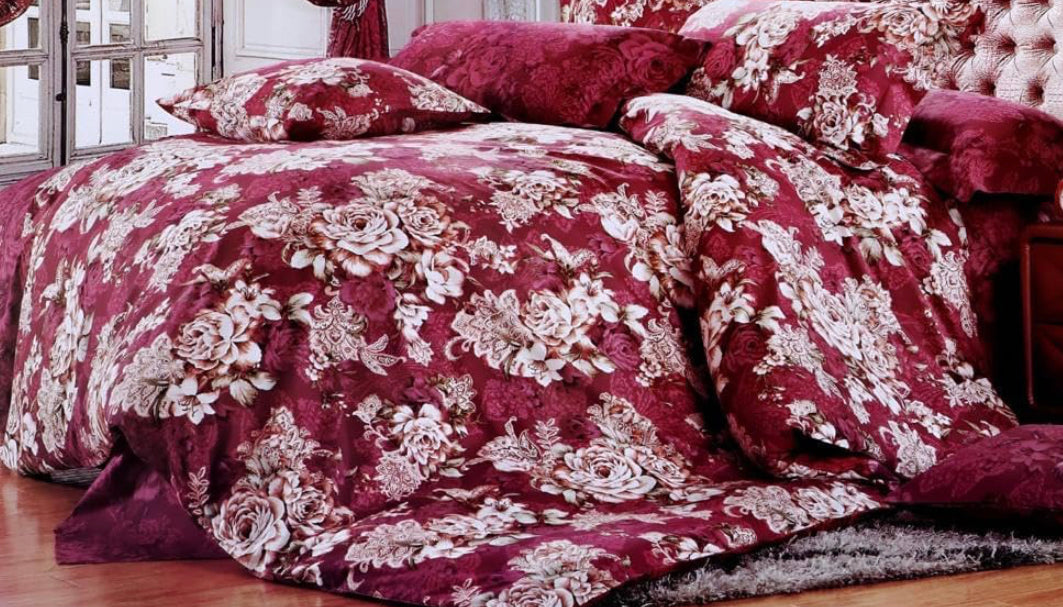100% Cotton Reversible Dohar Double Bed, Soft Lightweight Bed Blanket, AC Dohar Blanket for Summers/Winter (Size 84 inch by 88 inch, Pink Blossom)