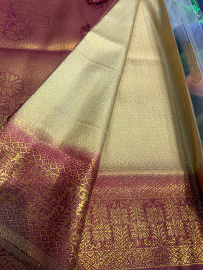 Beautiful designer mulberry silk saree