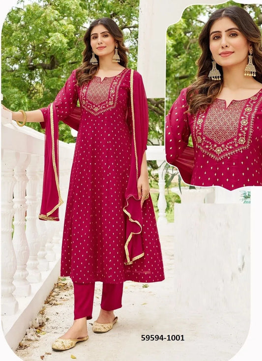 Beautiful designer flare Kurti  pants & dupptta