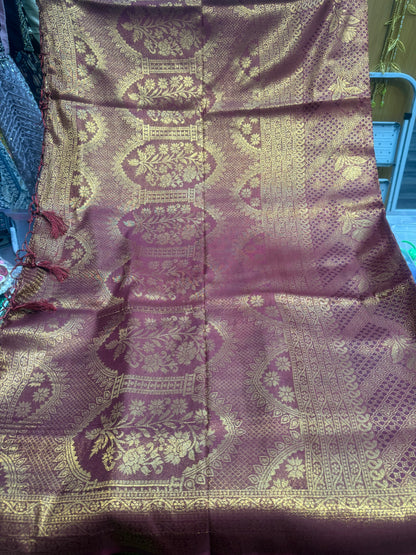 Beautiful designer mulberry box silk saree