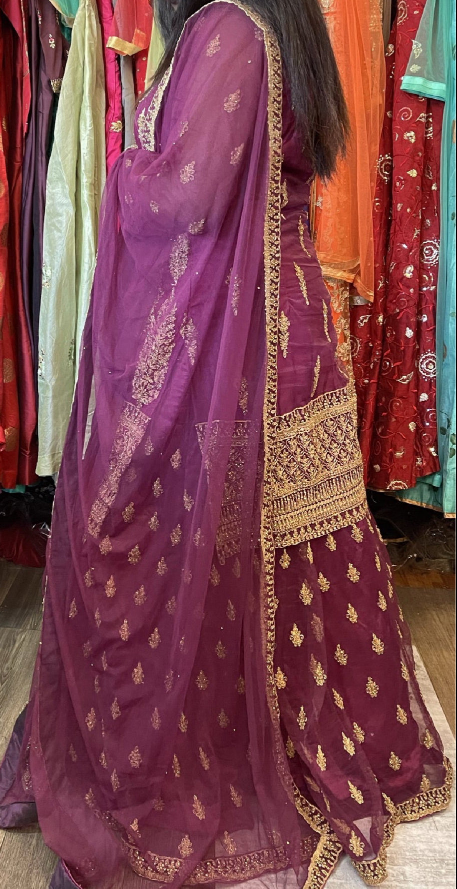 Beautiful designer long top lengha choli