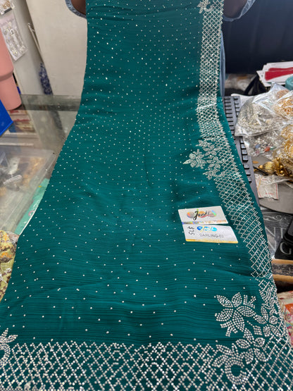 Beautiful designer chiffon  saree