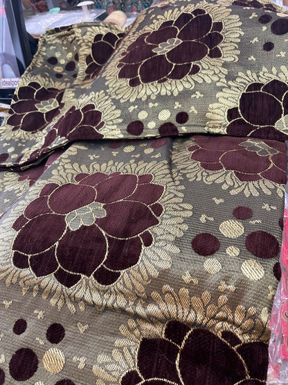 Beautiful designer velvet bedspread