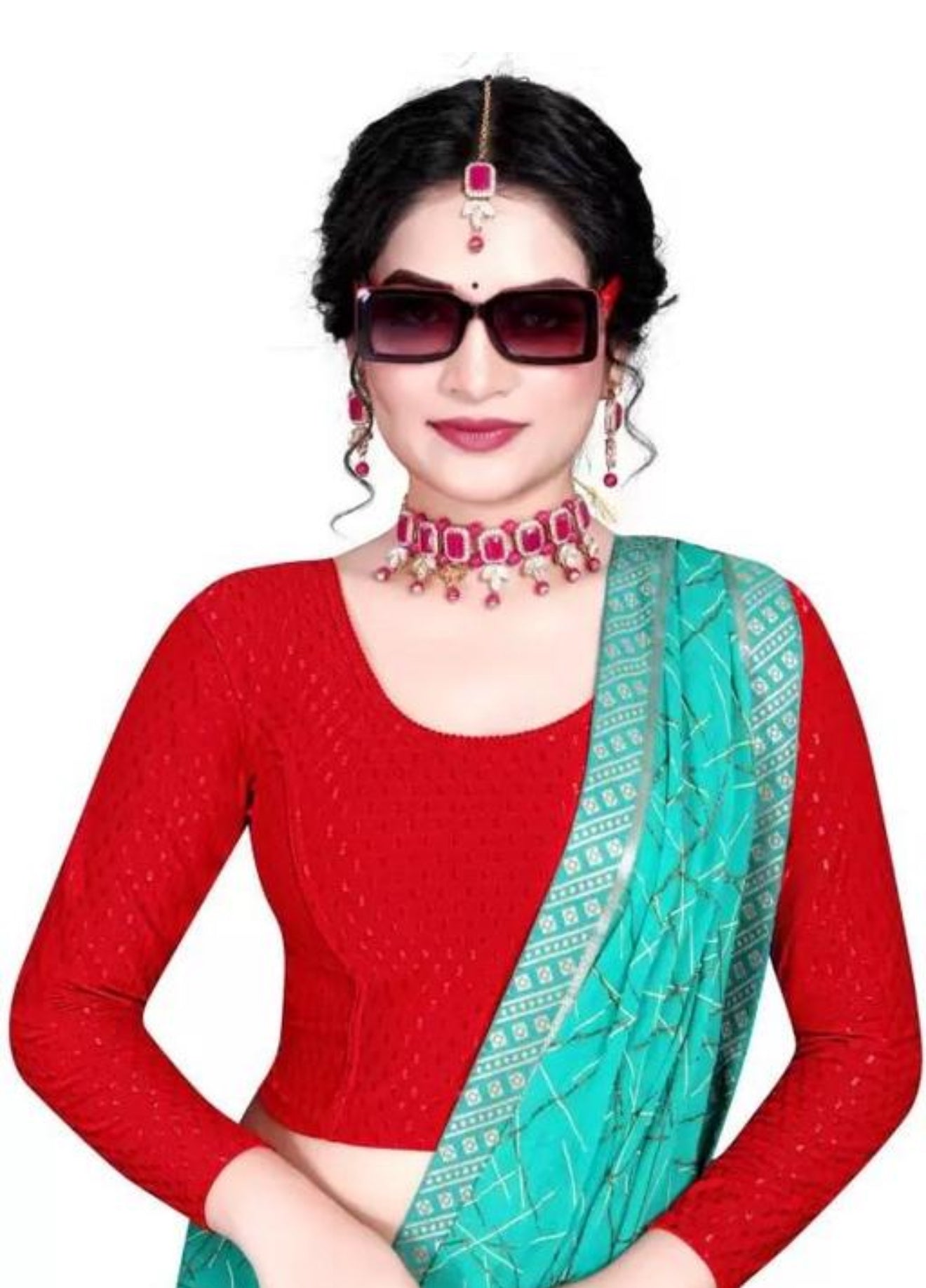 Beautiful designer long sleeves stretchable blouse