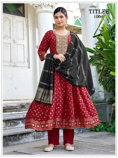 Beautiful designer Readymade Anarkali 3 Piece Suit