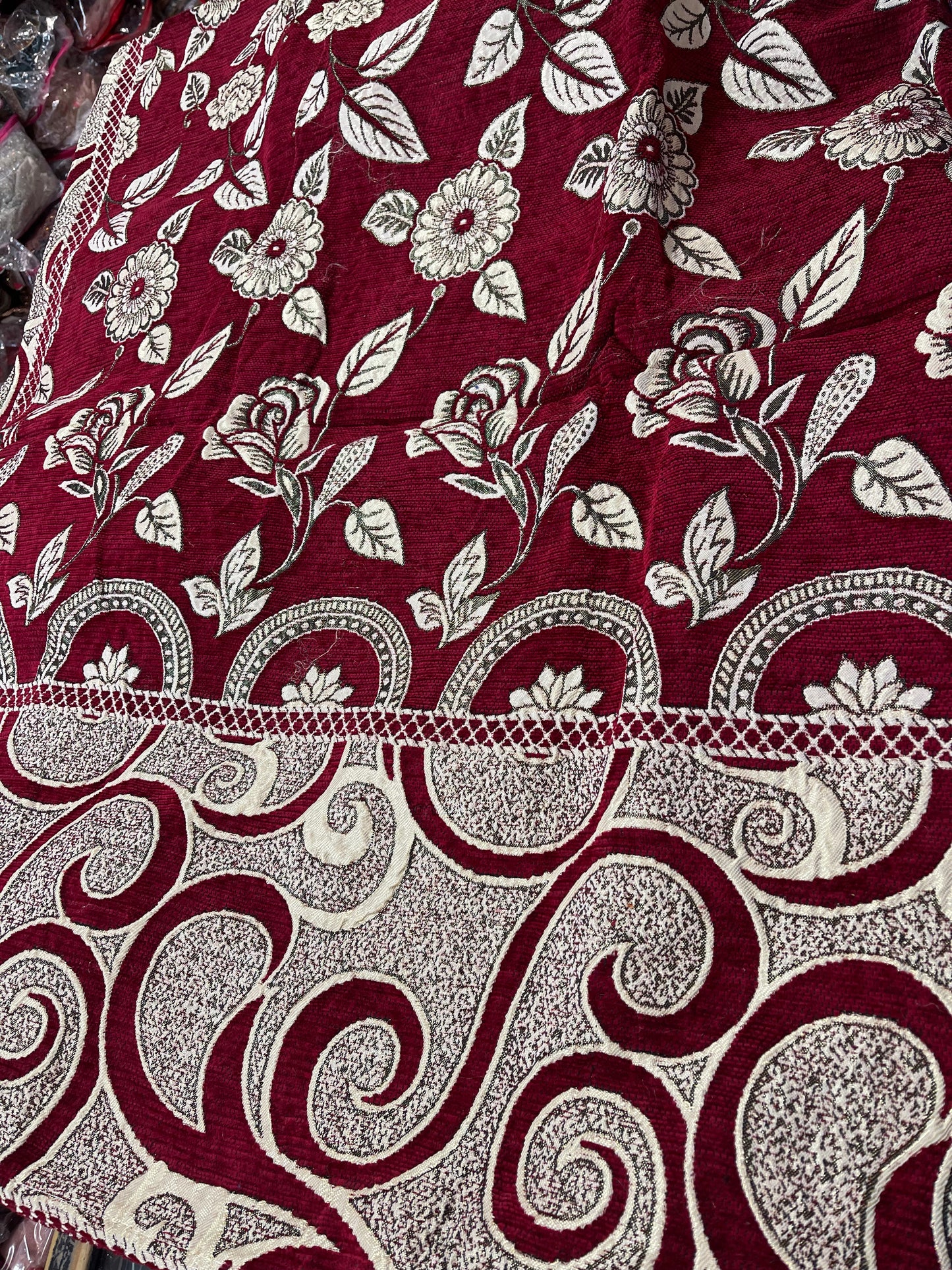 Beautiful designer velvet king size bedspread