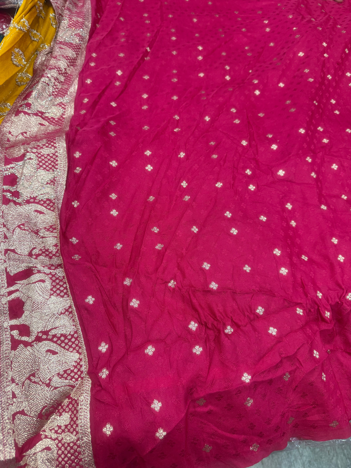 Beautiful designer silk saree with matching silk dupatta