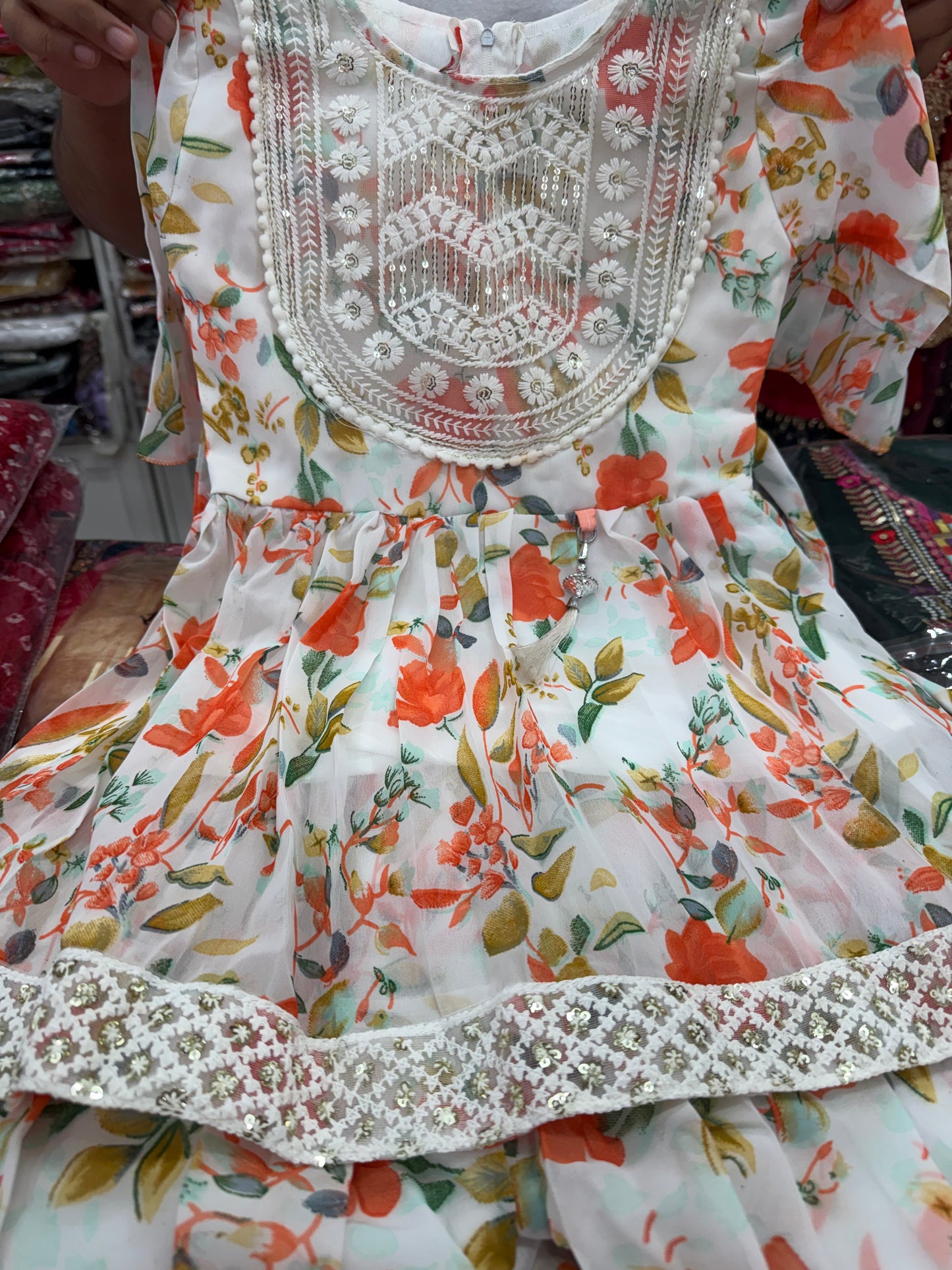 Beautiful designer Afghani style suit for kids