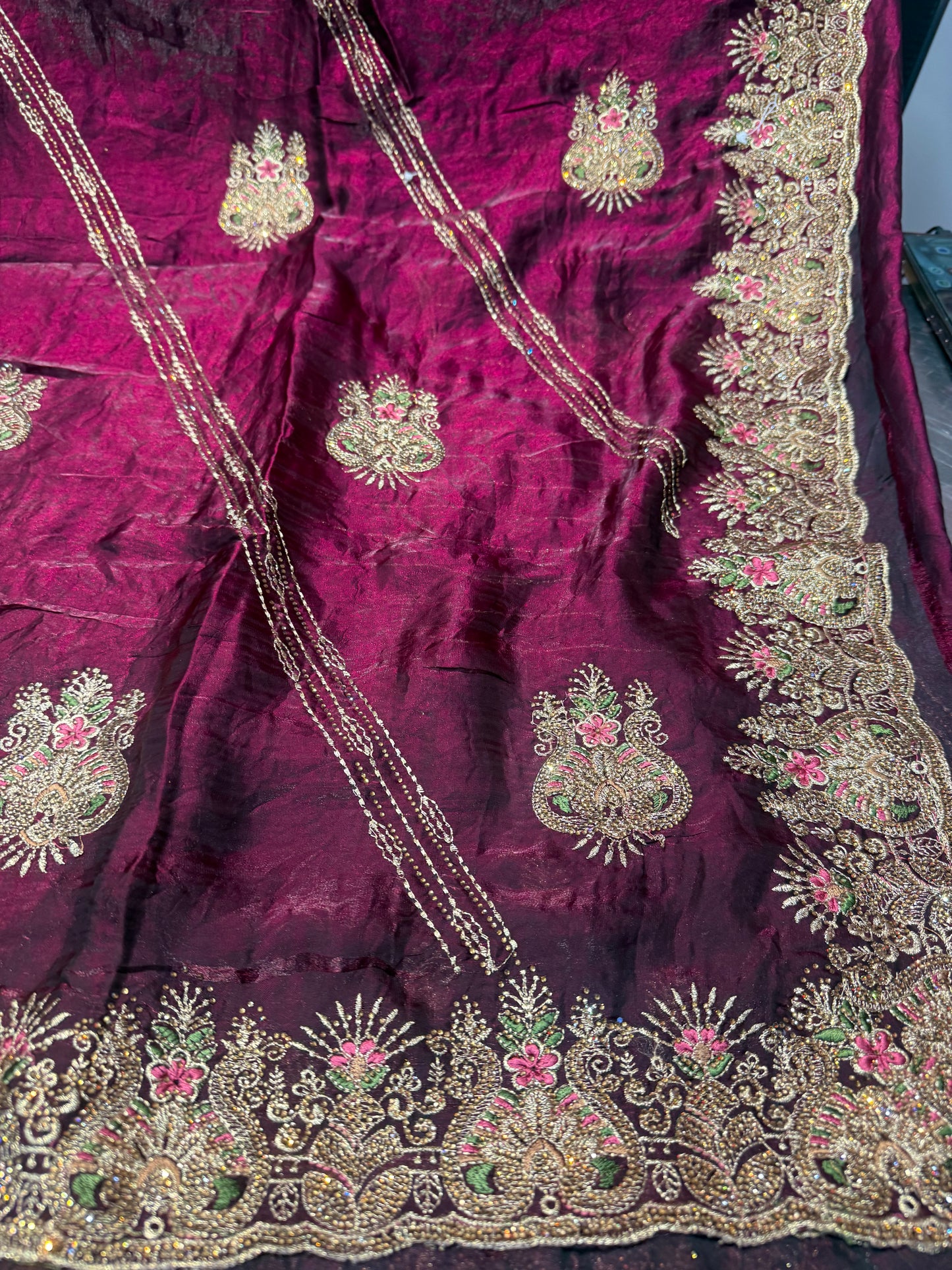 Beautiful designer fully embroidered Jimmy Choo saree