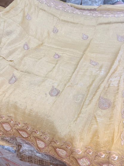 Beautiful designer fully embroidery saree