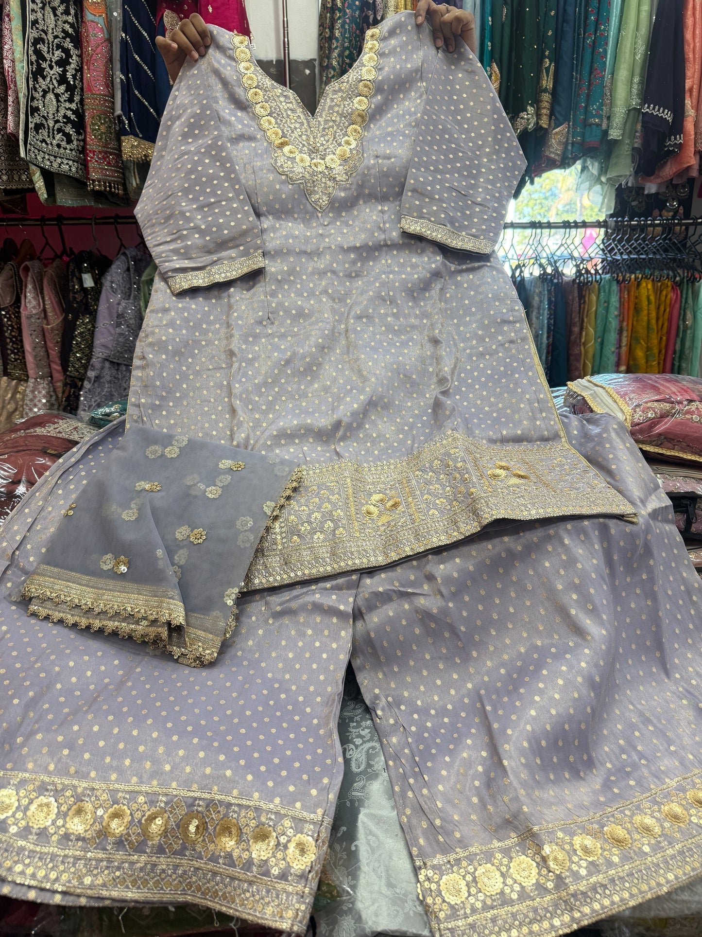 Beautiful designer plazo suit