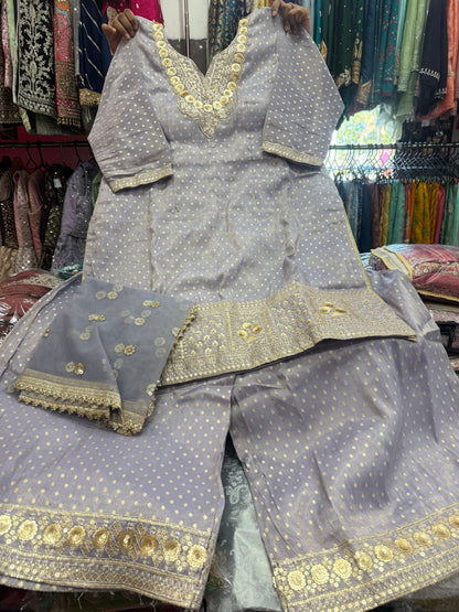 Beautiful designer plazo suit