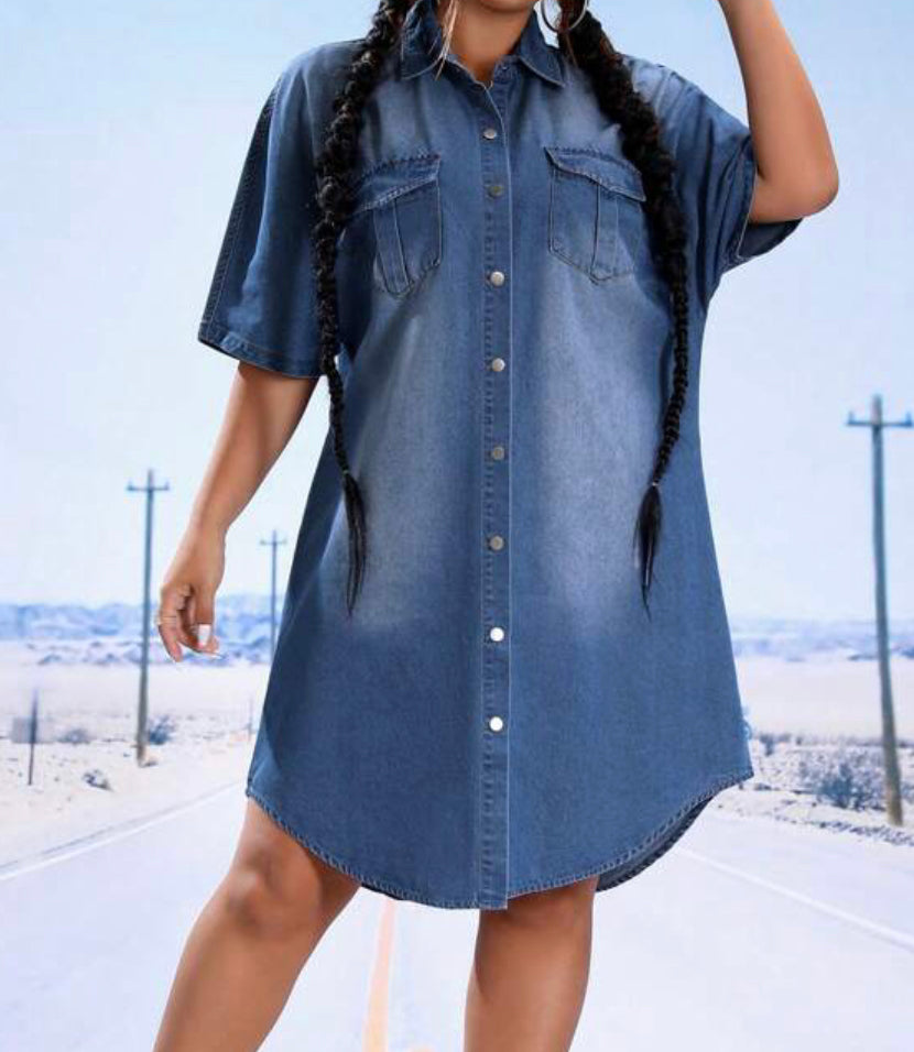 Beautiful designer denim dress