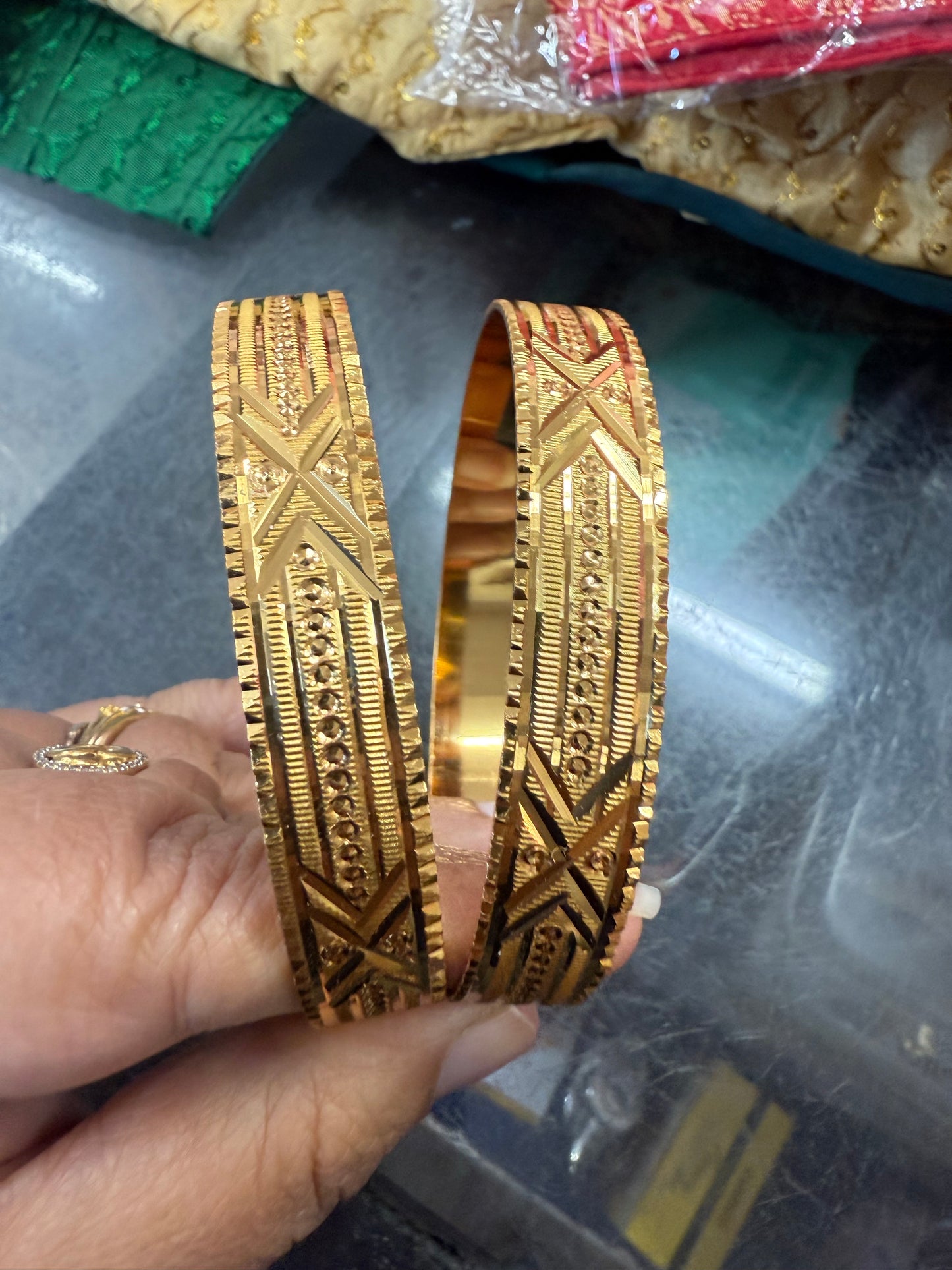 Beautiful gold plated bangles