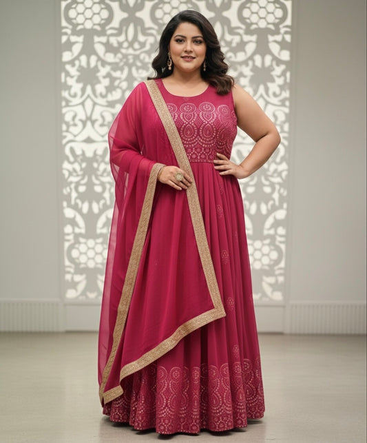 Beautiful designer gown style anarkali suit