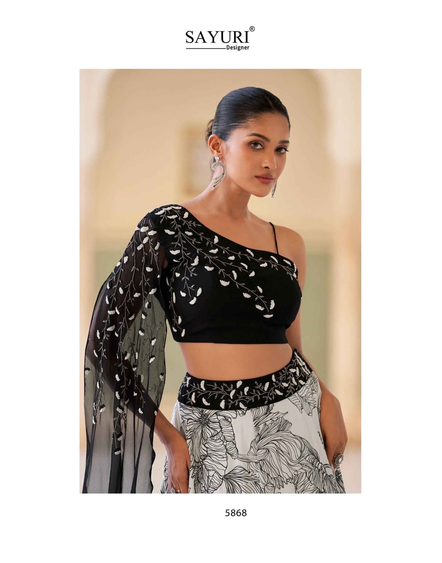 Beautiful designer indo western style lengha choli