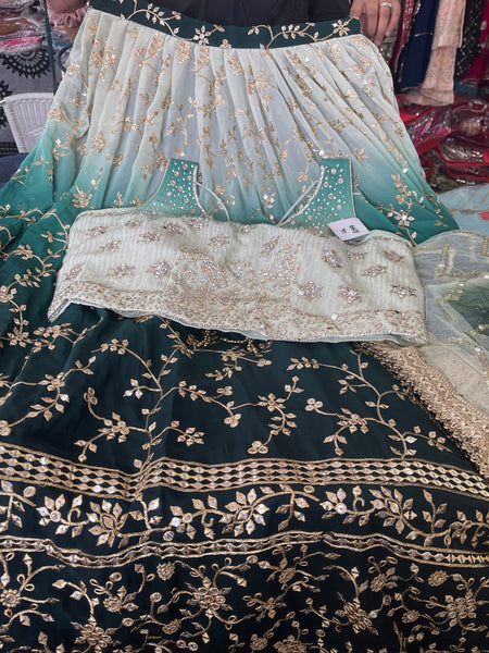 Beautiful designer heavily embroidery lengha choli suit