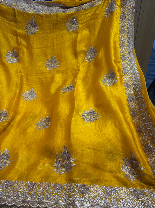 Beautiful designer embroidered saree