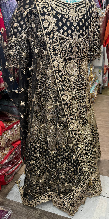 Beautiful designer fully hand embroidery gown