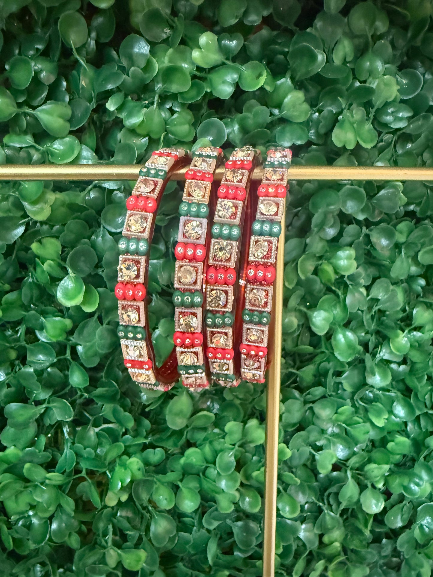 Beautiful designer glass bangles set