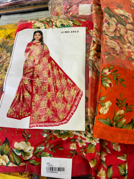 Beautiful designer floral saree