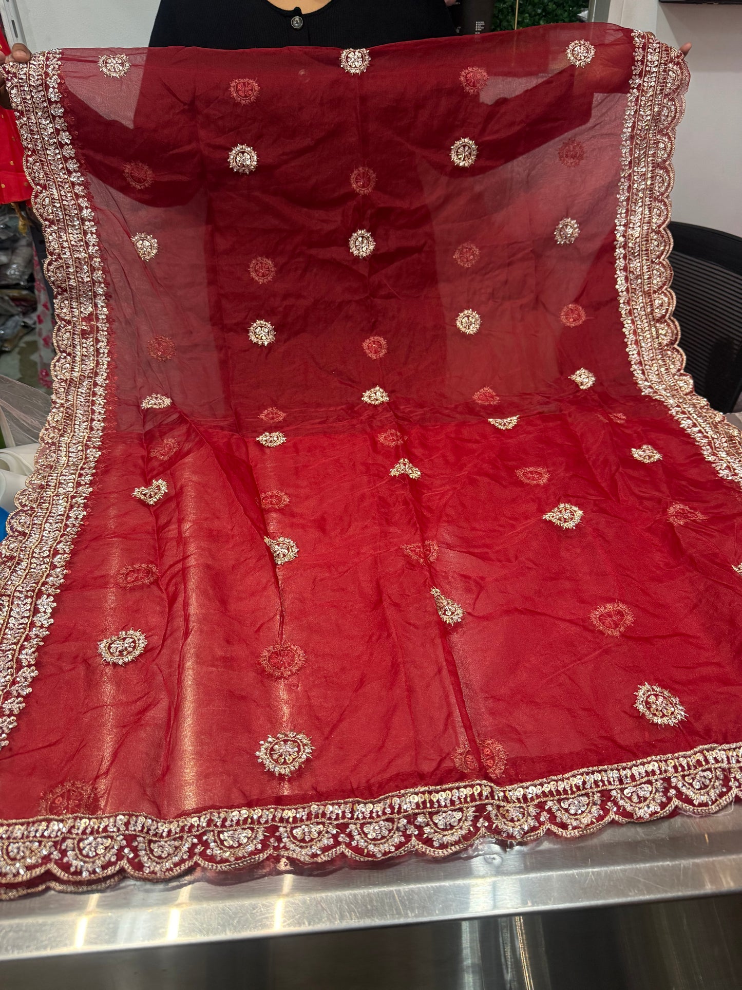Beautiful designer bridal dupatta