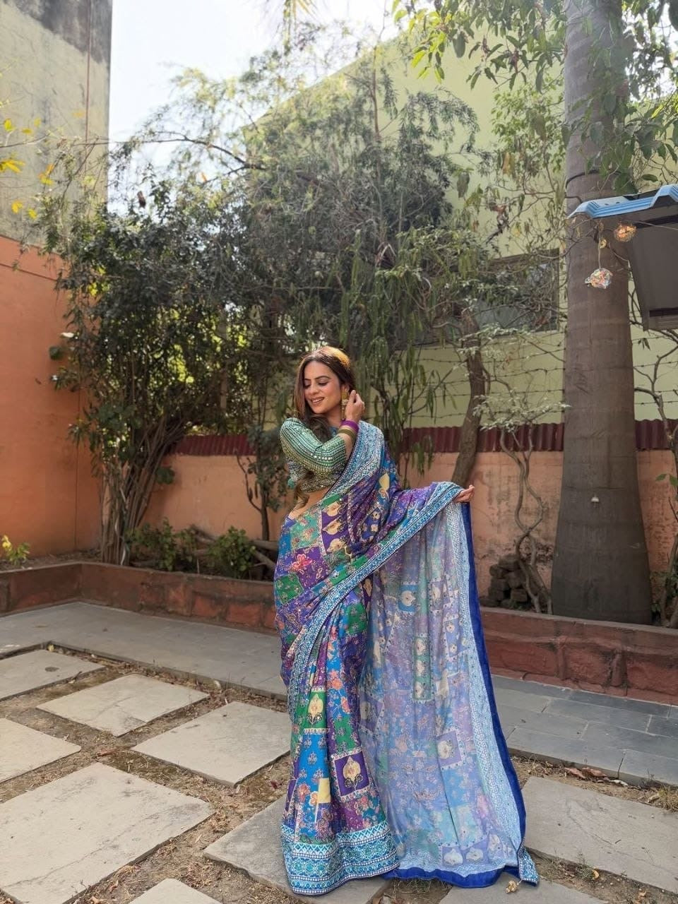 Beautiful designer multicolor viral saree