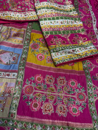 Beautiful designer saree with readymade blouse