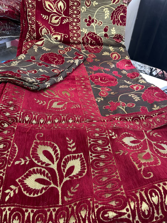 Beautiful designer velvet bedspread with matching pillowcases