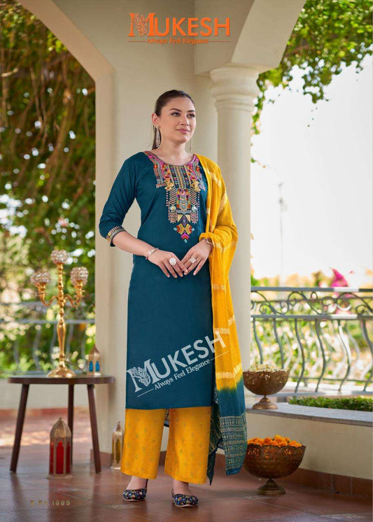 Beautiful designer Kurti plazo dupatta set